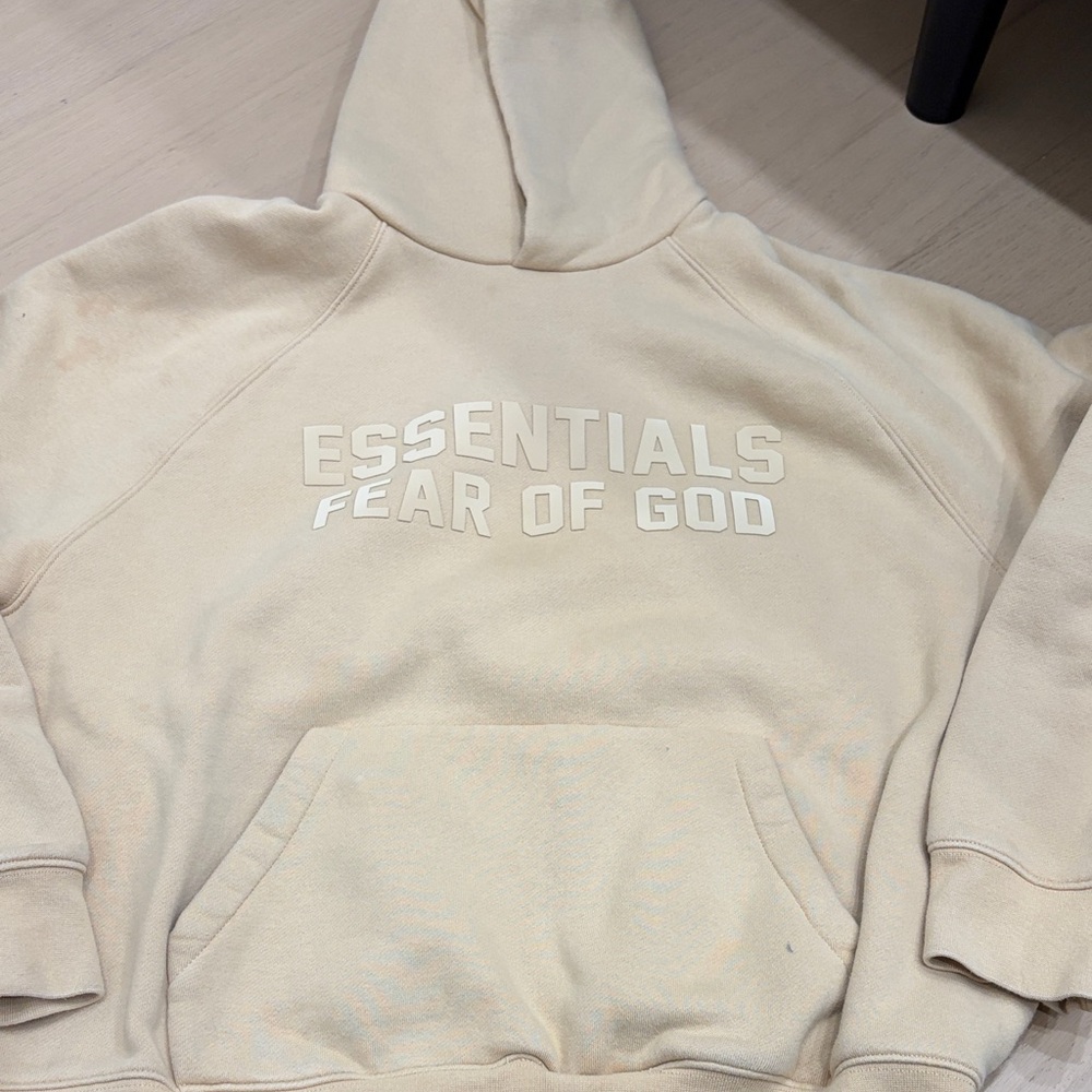 Essentials Fear of God Beige Hoodie Mens Size XS